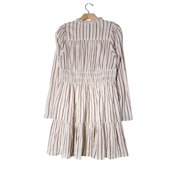 Ulla Johnson Cream and Brown Striped Dress - Picture 2 of 5